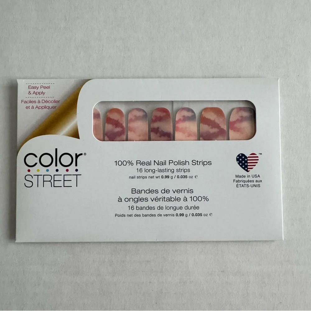 *Retired* Color Street: Painted Dawn | Pastel Pink Clouds Watercolor Purple - Picture 3 of 12